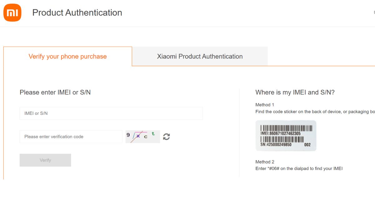 Cách check IMEI Xiaomi để kiểm tra hàng chính hãng bước 2