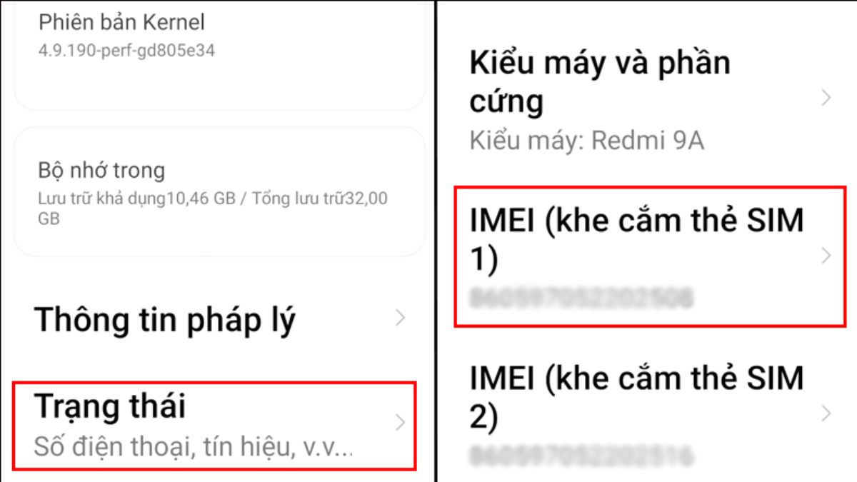 Cách check IMEI Xiaomi trong mục cài đặt bước 3