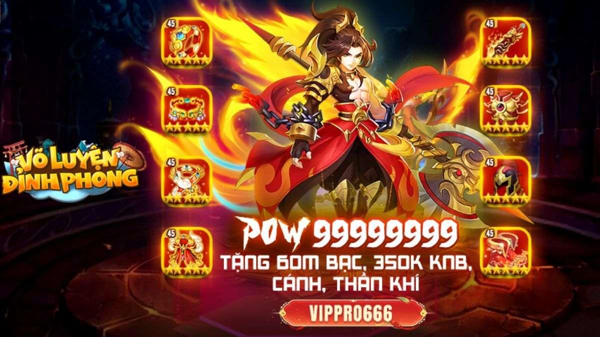 Những lưu ý khi nhập code Võ Luyện Đỉnh Phong
