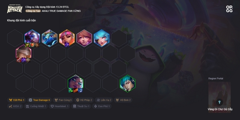Xây dựng đội hình Akali True Damage