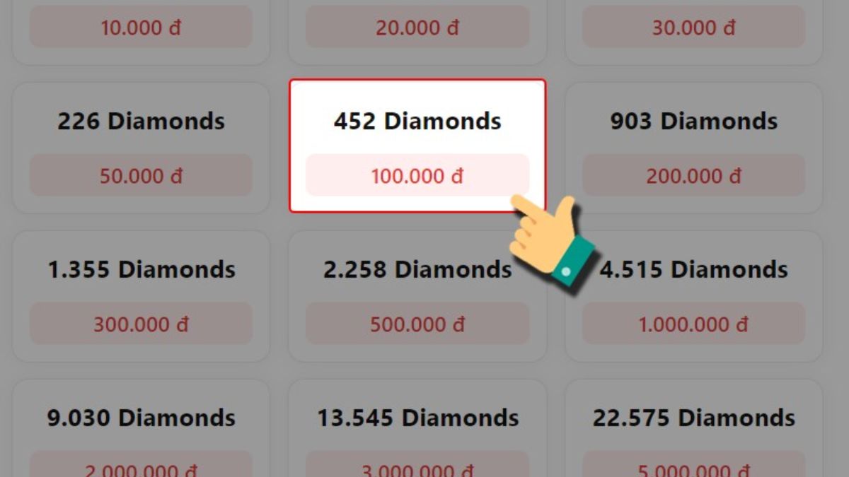 Cách nạp Lord Mobile bằng ví điện tử bước 2