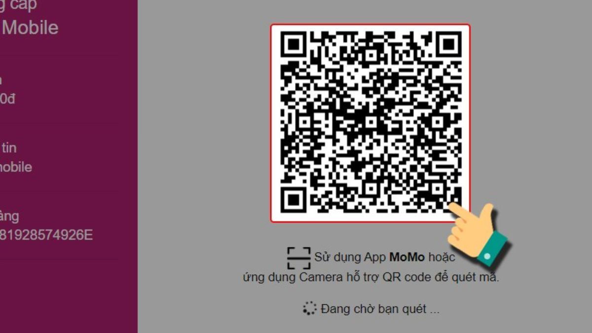 Cách nạp Lord Mobile bằng ví điện tử bước 3