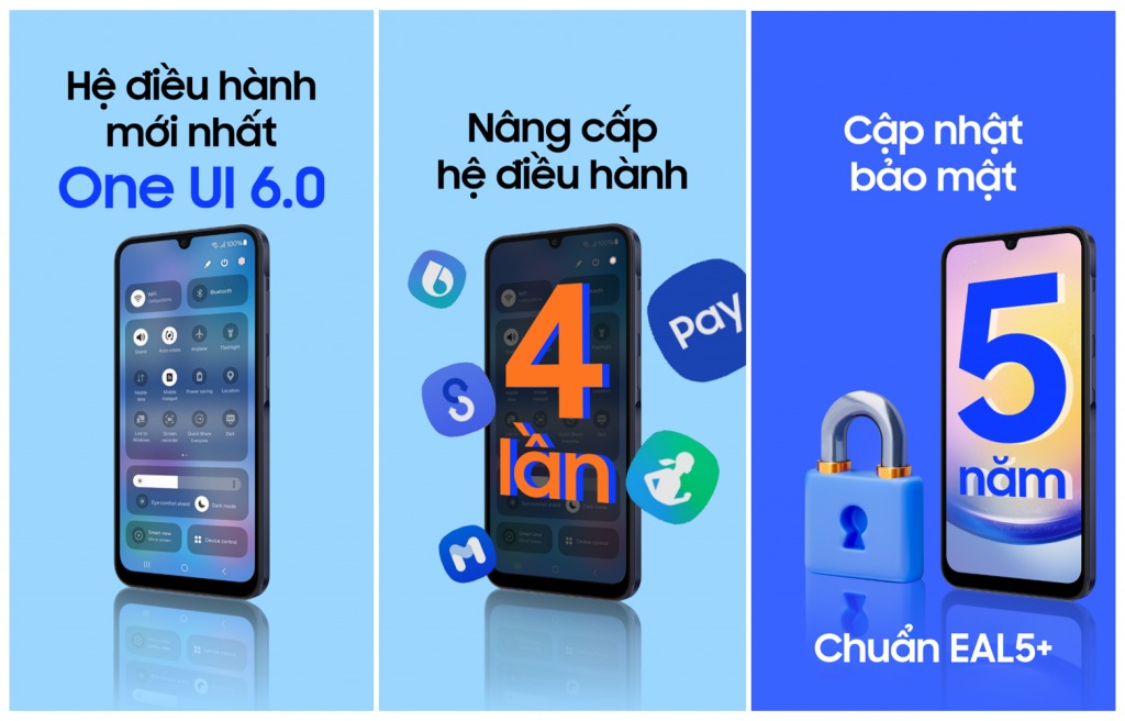 Samsung hỗ trợ cập nhật lên tới 5 năm cho Galaxy A15 và Galaxy A25 5G