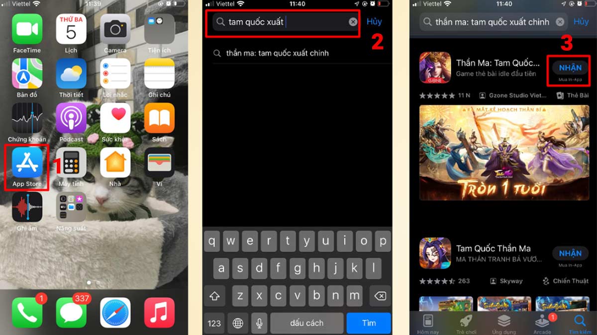 Cách tải Thần ma Tam Quốc Xuất Chinh trên iOS