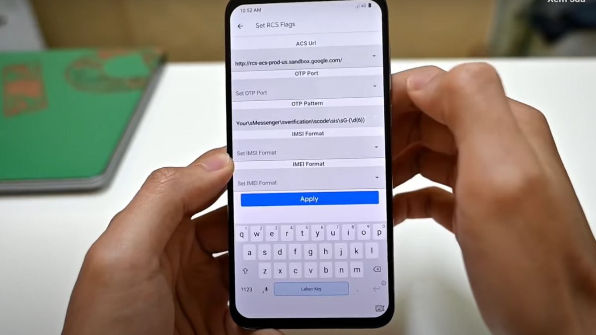 Cách kích hoạt tin nhắn RCS trên điện thoại Android bước 4