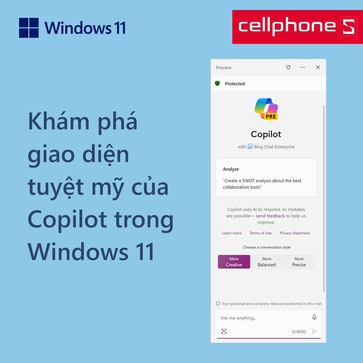 Khám phá giao diện tuyệt mỹ của Copilot