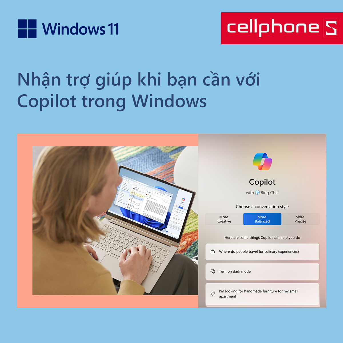 Nhận trợ giúp khi bạn cần với Copilot trong Windows