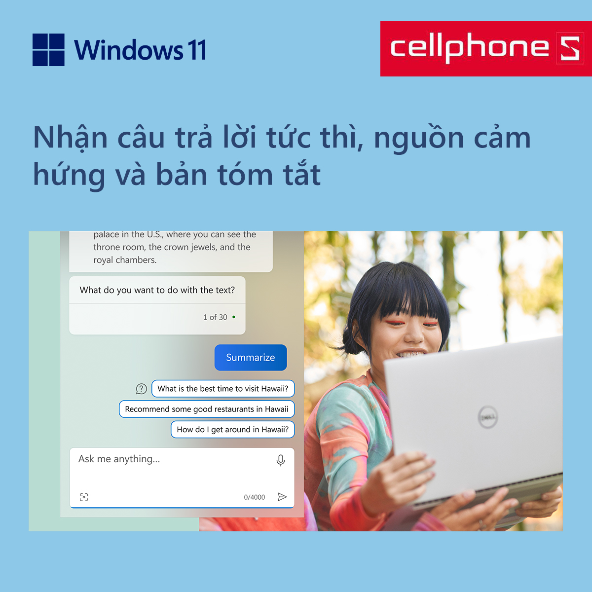 Nhận câu trả lời tức thì, nguồn cảm hứng và bản tóm tắt