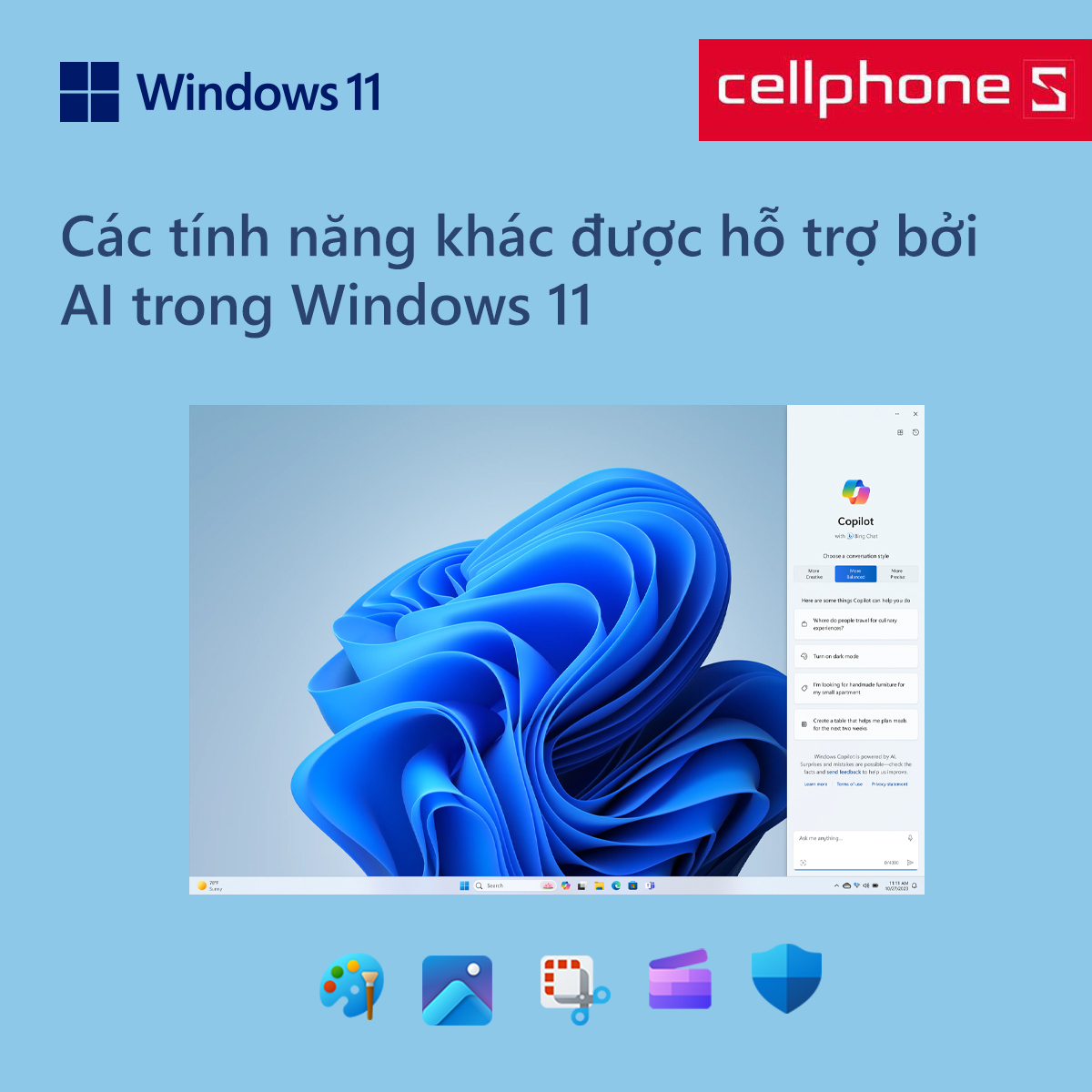Các tính năng hỗ trợ AI khác trong Windows 11