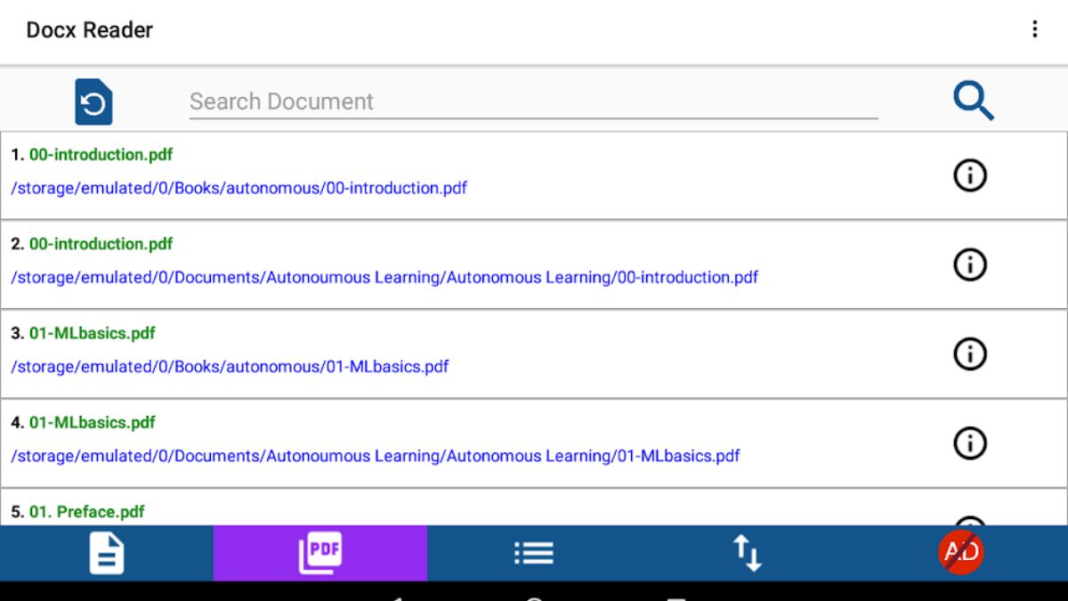 Document Reader giúp hiển thị thông tin về tài liệu rõ ràng