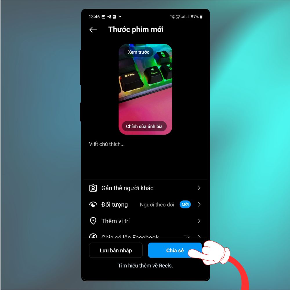 Cách ghép nối video Reels Instagram 9