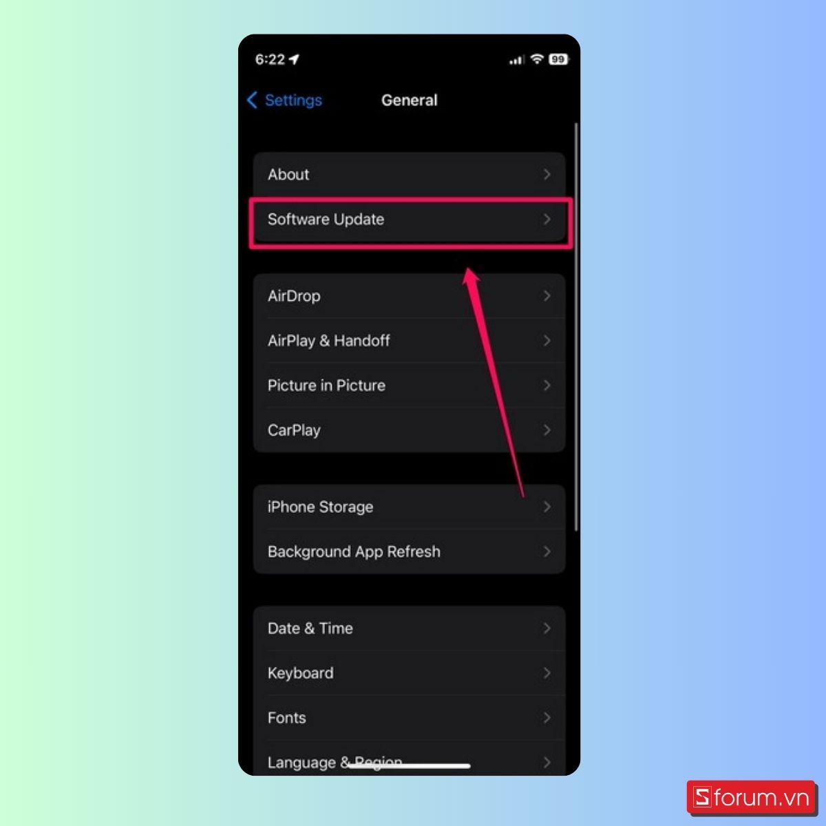 Cập nhật iPhone bằng Dữ liệu di động - Bước 3