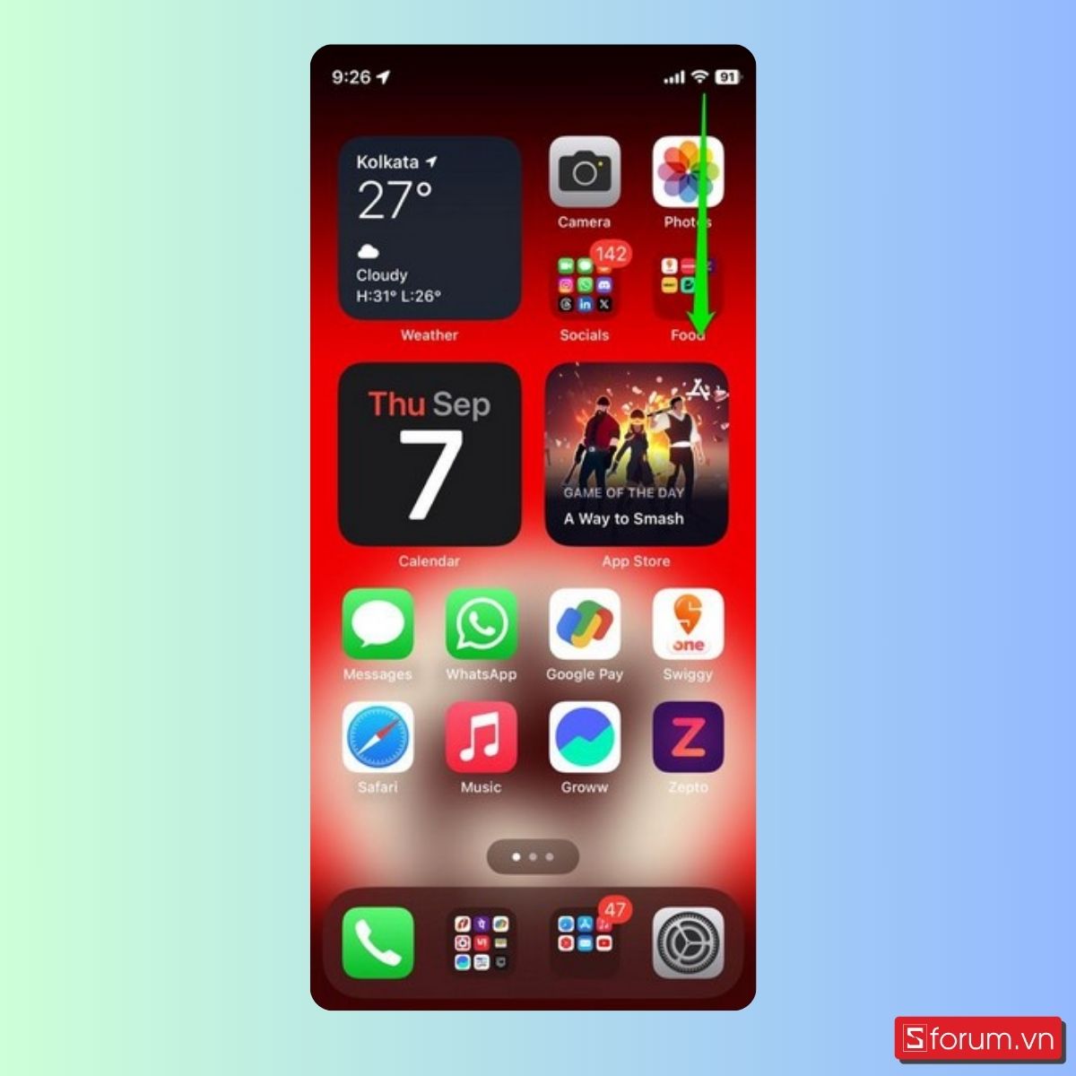 Bật và tắt Chế độ máy bay trên iPhone của bạn - Bước 1