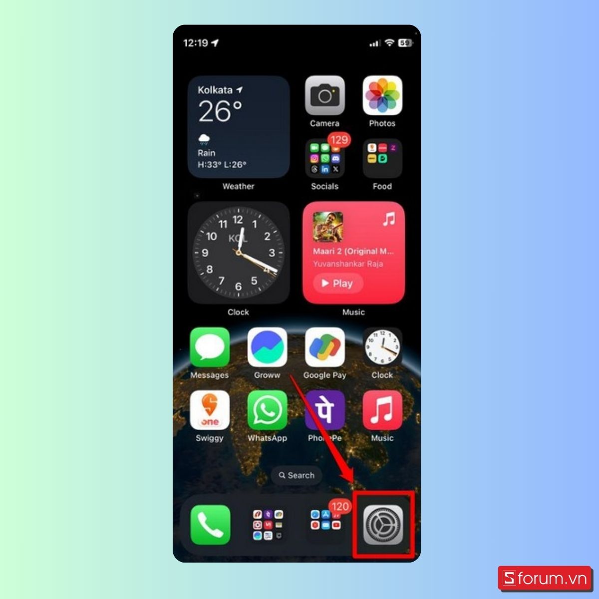 Đặt lại cài đặt mạng trên iPhone của bạn - Bước 1