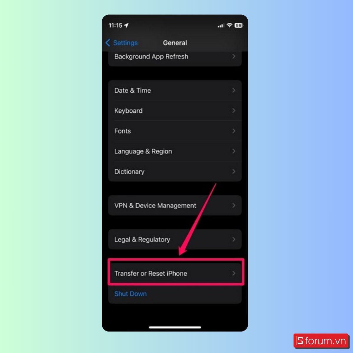 Đặt lại cài đặt mạng trên iPhone của bạn - Bước 3