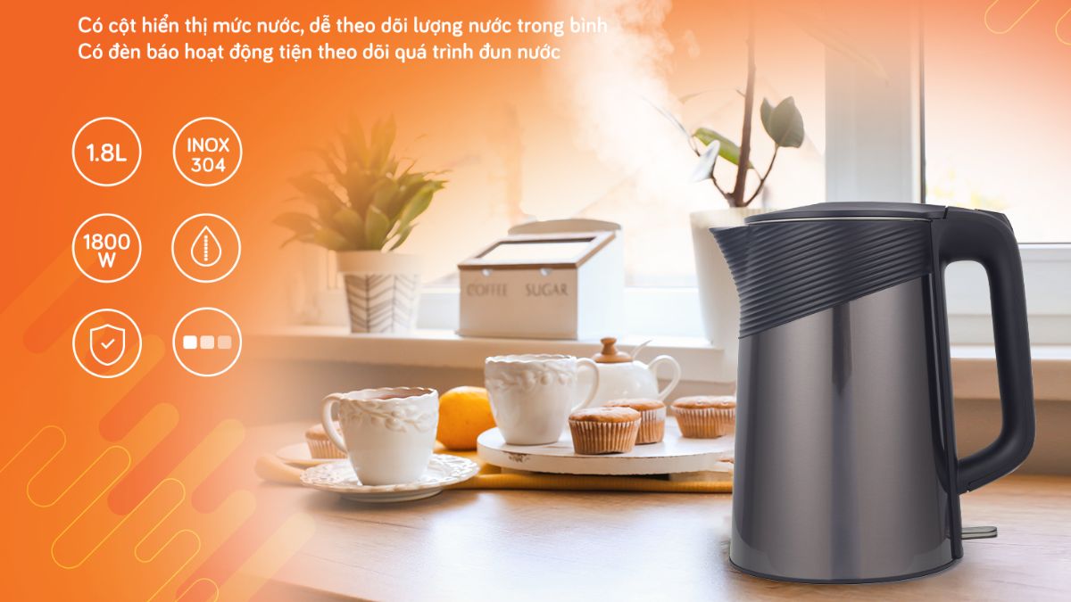 Điện năng sử dụng cho ấm siêu tốc