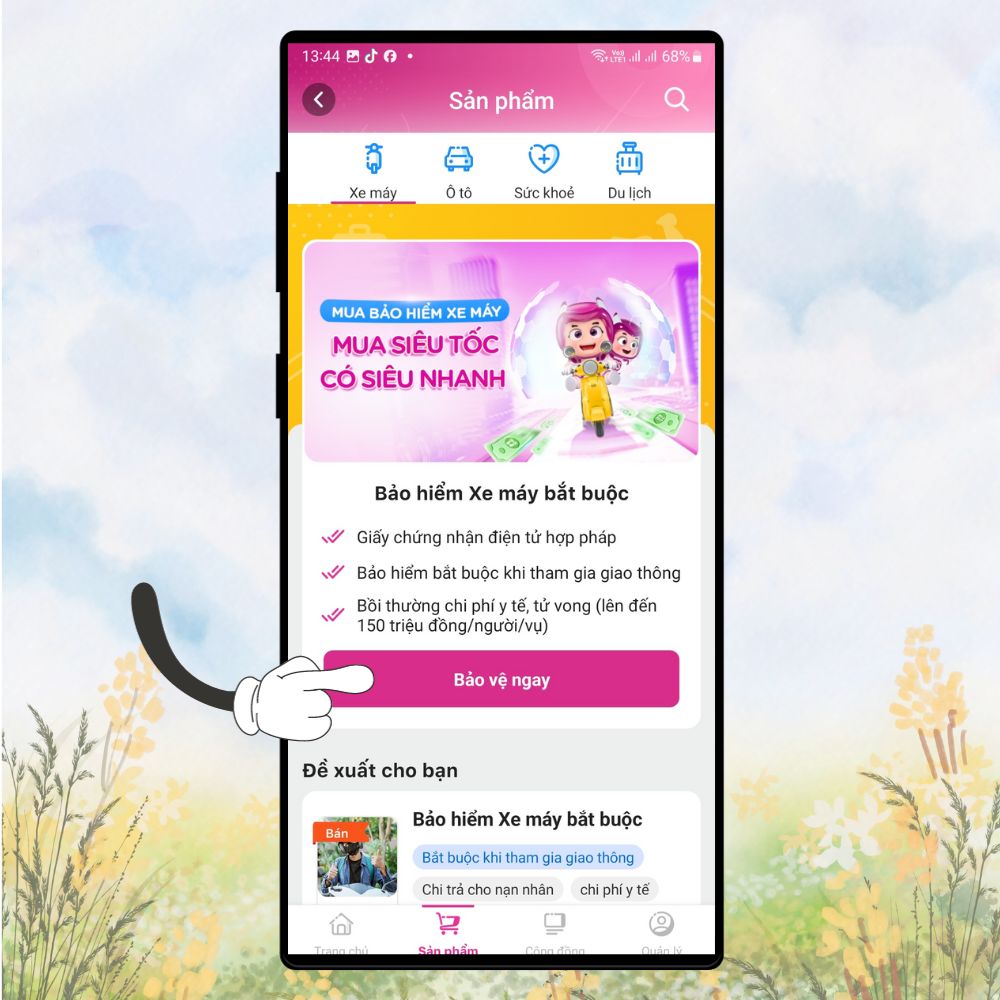Cách mua bảo hiểm xe máy điện tử nhanh chóng qua ví MoMo 5