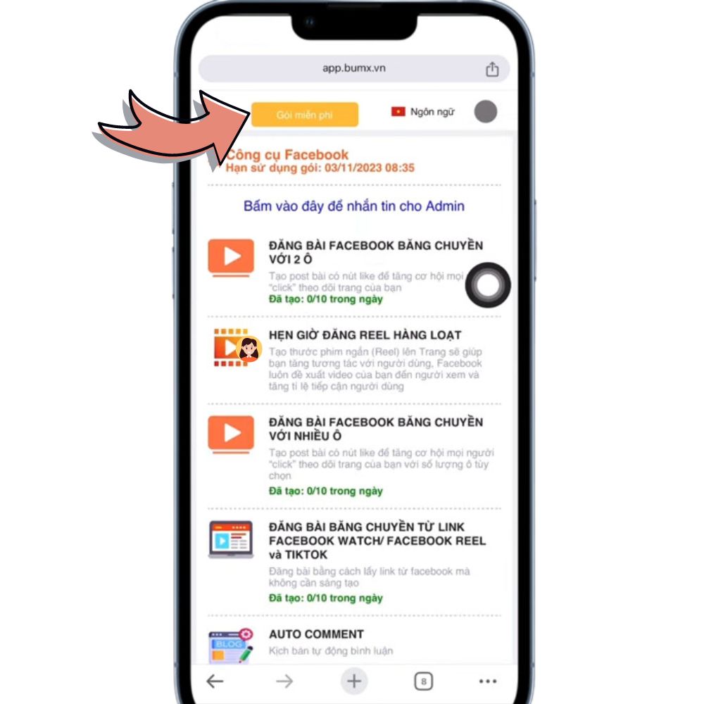 Cách đăng video 2 ô lên fanpage bằng điện thoại 8