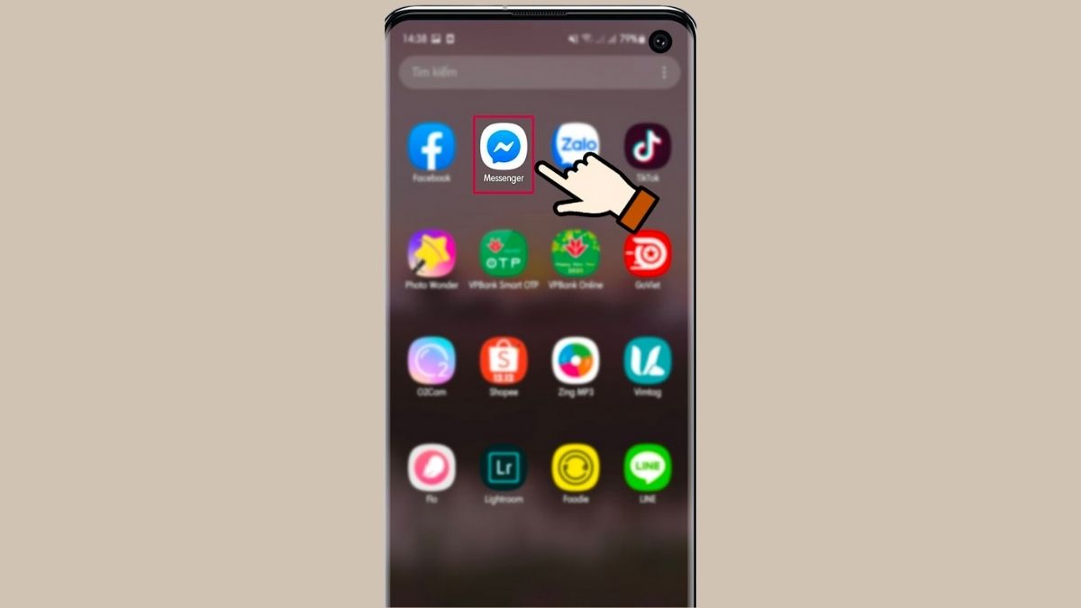 Cách đặt biệt danh trên Messenger bằng điện thoại bước 1