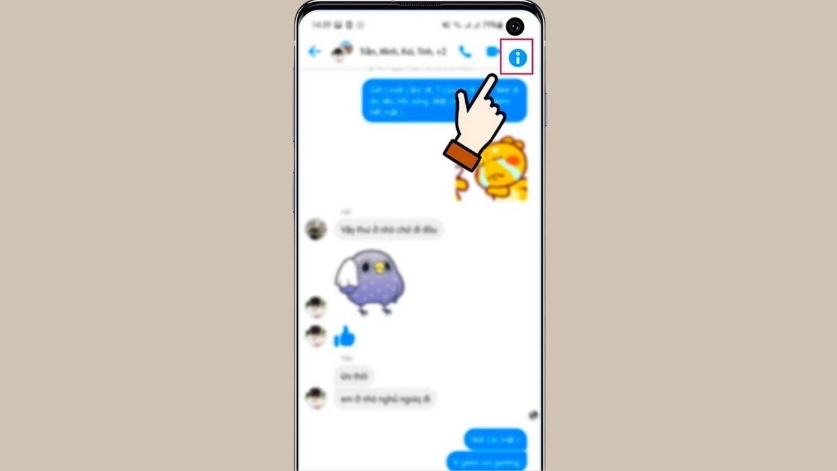 Cách đặt biệt danh trên Messenger bằng điện thoại bước 3