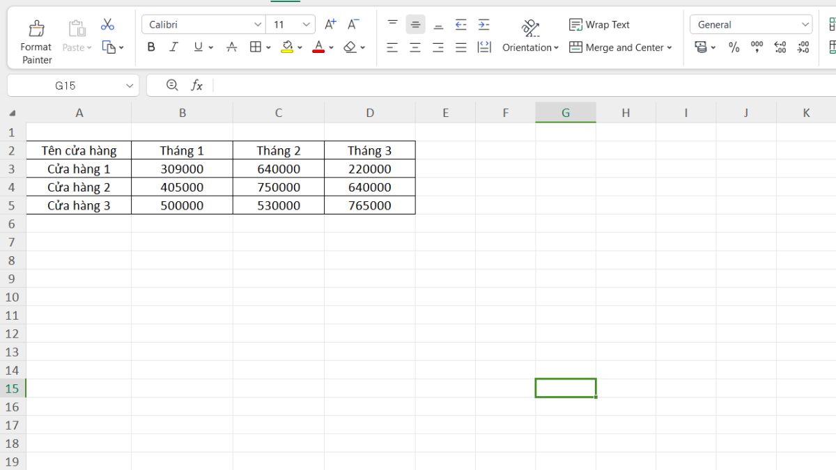 Một số ví dụ về hàm SUM trong Excel