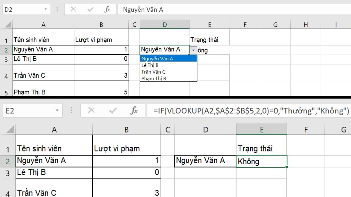 Cách khắc phục lỗi NA theo công thức bước 3