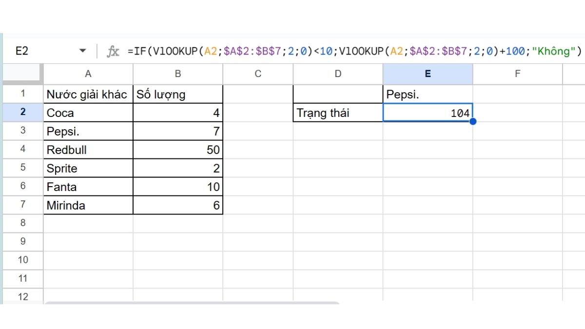 Khắc phục lỗi VALUE