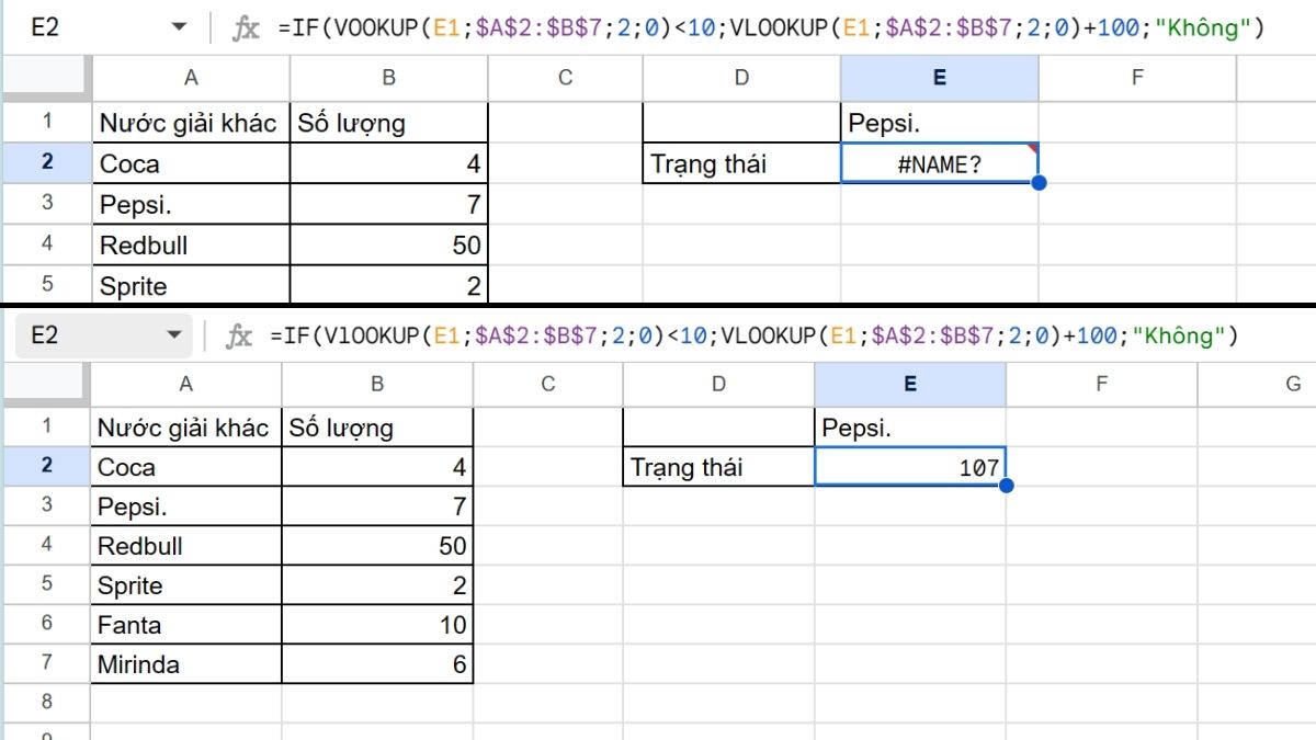 Lỗi NAME trong Excel