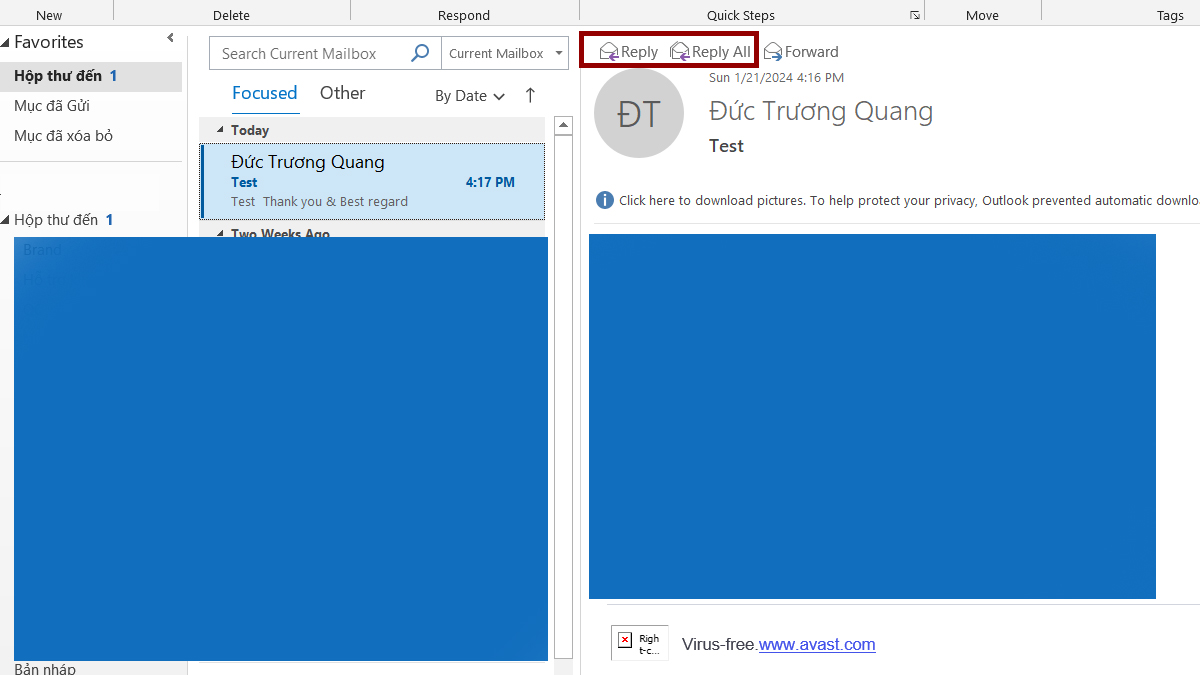 Cách sử dụng Outlook trả lời thư email