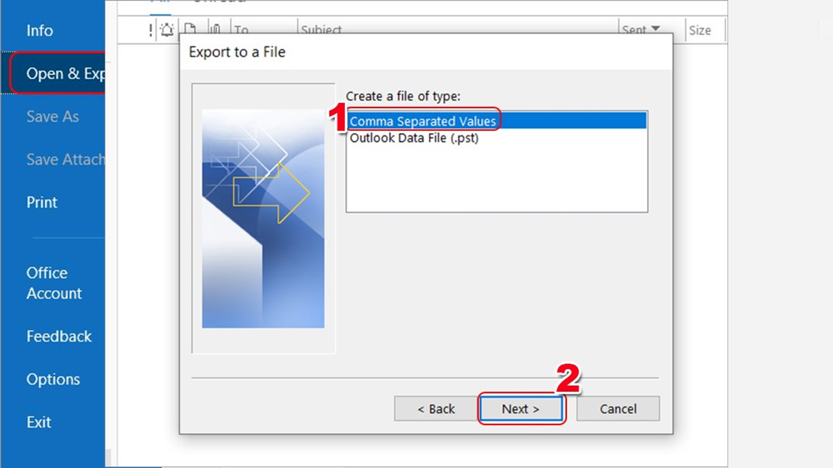Cách sử dụng Outlook Lấy danh bạ liên hệ bước 3