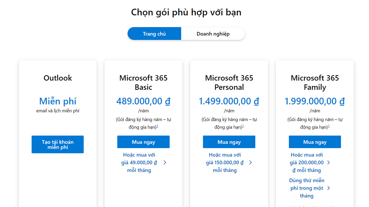 Hướng dẫn cài đặt Outlook bước 2