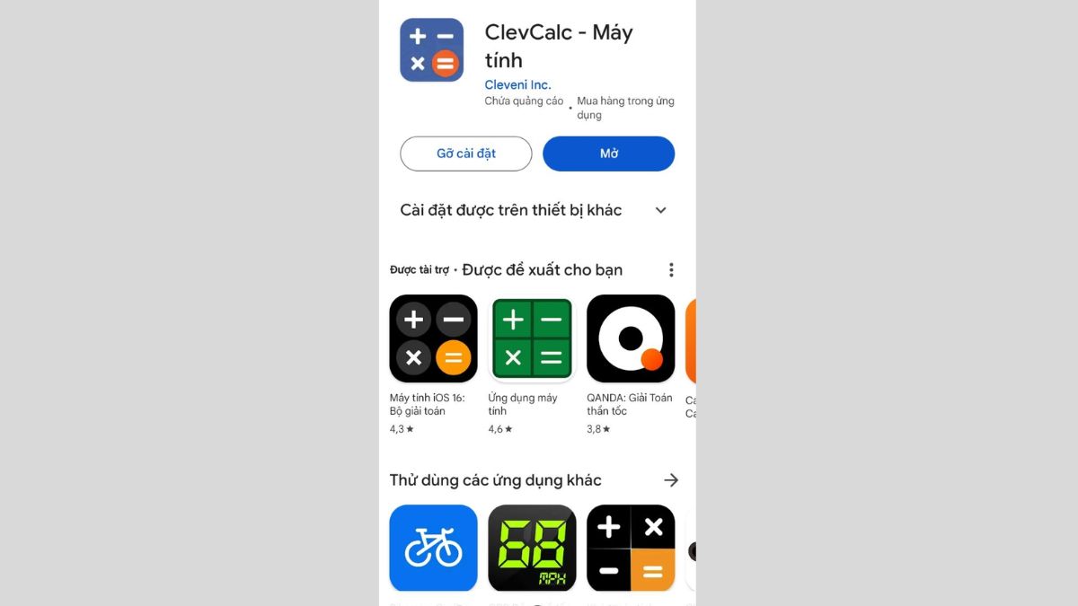 Cách tải ứng dụng ClevCalc trên Android bước 3