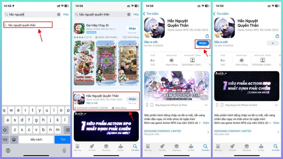 Cách tải Hắc Nguyệt Quyền Thần trên điện thoại iOS