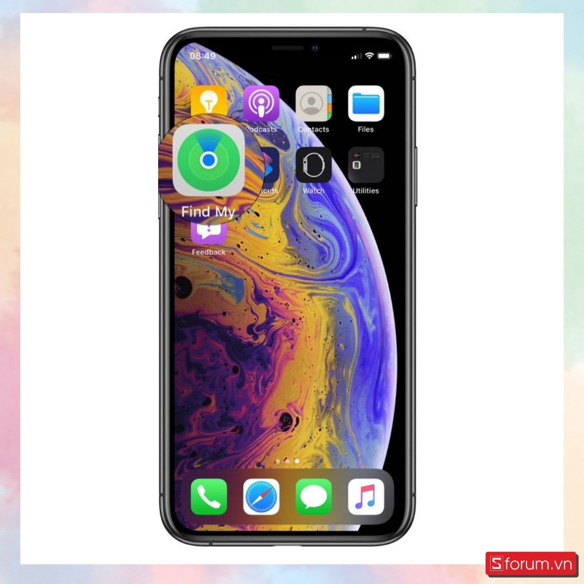 Cách xóa iCloud trên Find My - bước 1
