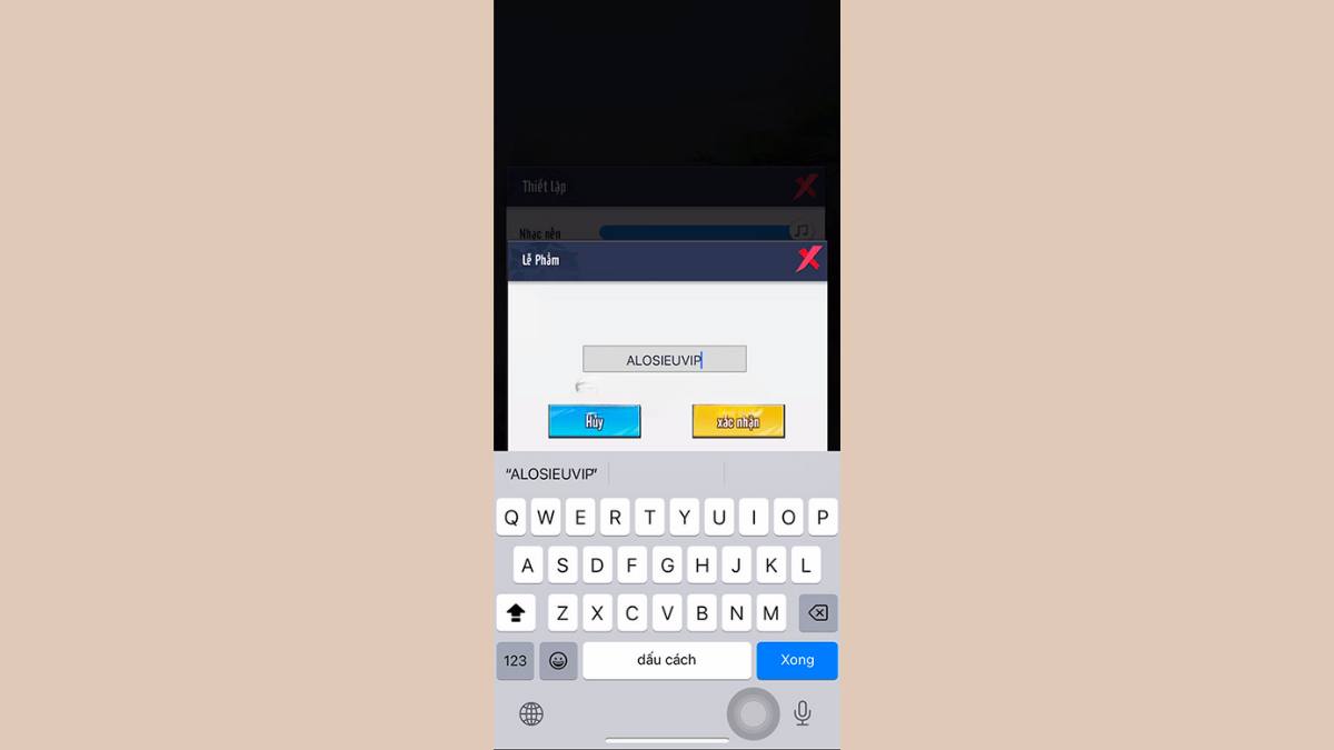 Cách nhập code Alo ngộ không chi tiết bước 4