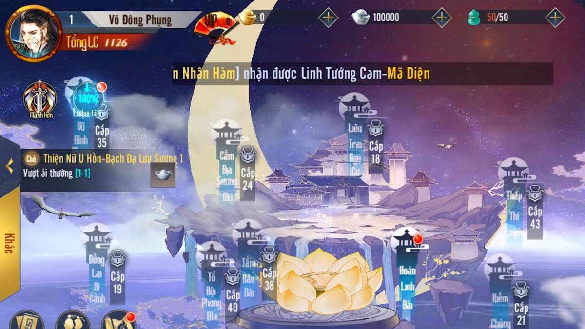 Cách nhập code Mộng Liêu Trai bước 1