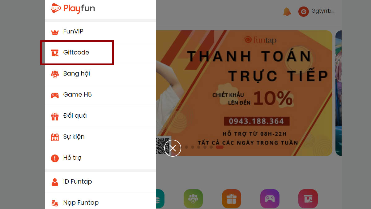 Hướng dẫn cách nhập code Nhất Mộng Cửu Thiên bước 1