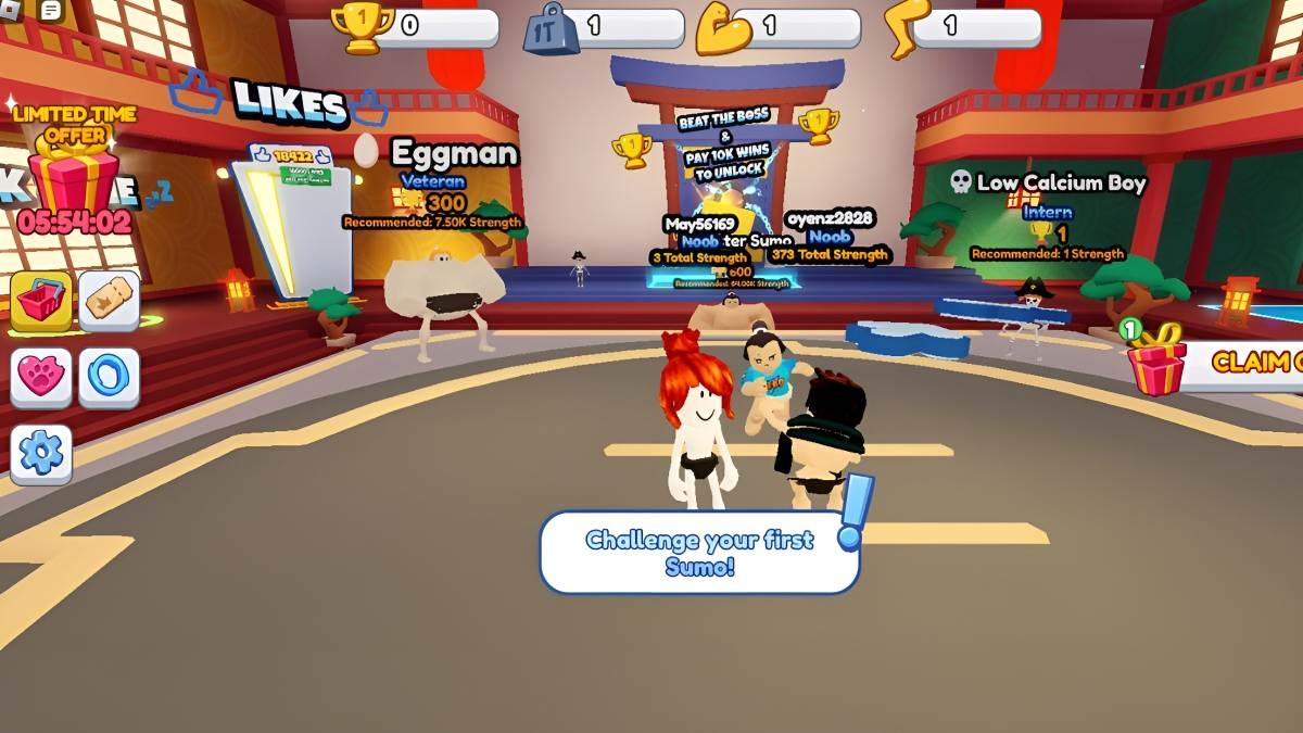 Cách nhập code Sumo Simulator 2025 bước 1