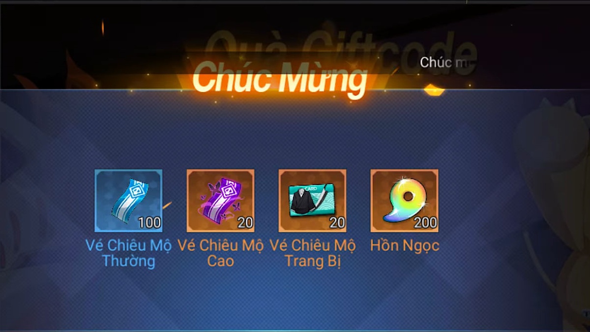 Hướng dẫn xem lại phần thưởng code Trảm Hồn Đao Mobile đã đổi