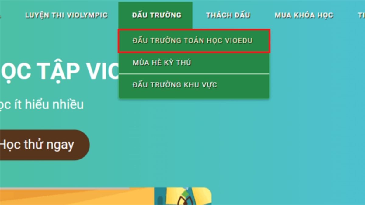 Cách đăng ký tài khoản đấu trường toán học VioEdu bước 4