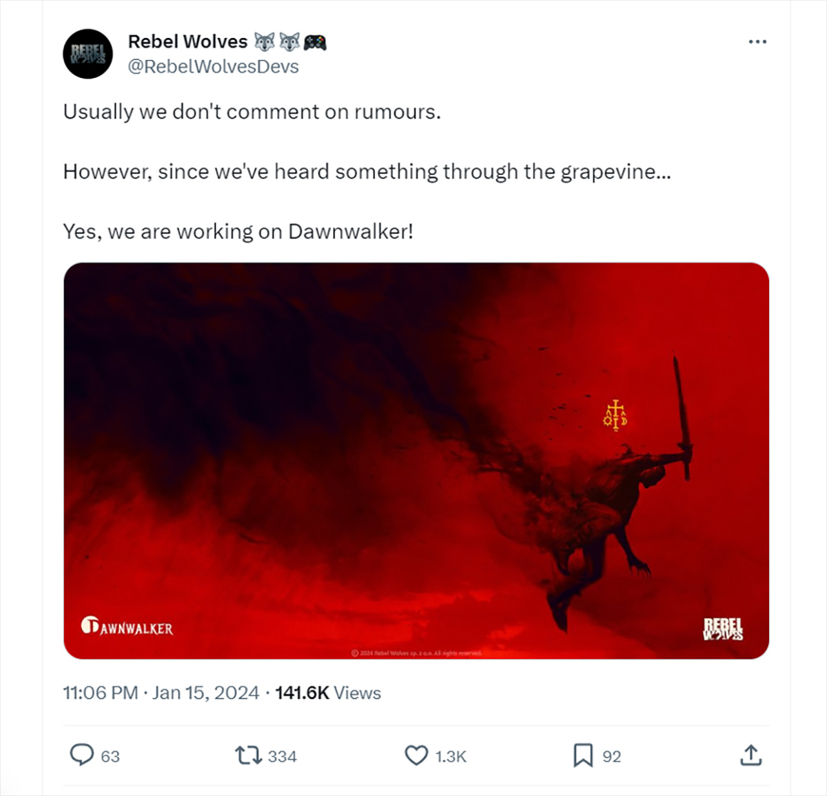 Dawnwalker - Game nhập vai mới của cựu binh CD Projekt RED được xác nhận