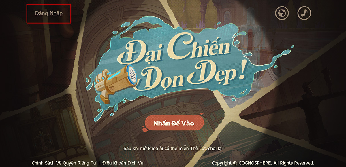Đăng nhập sự kiện Đại Chiến Dọn Dẹp