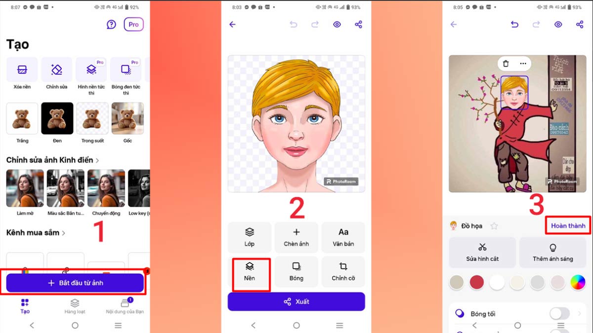 Cách ghép ảnh Tết với Photo Room