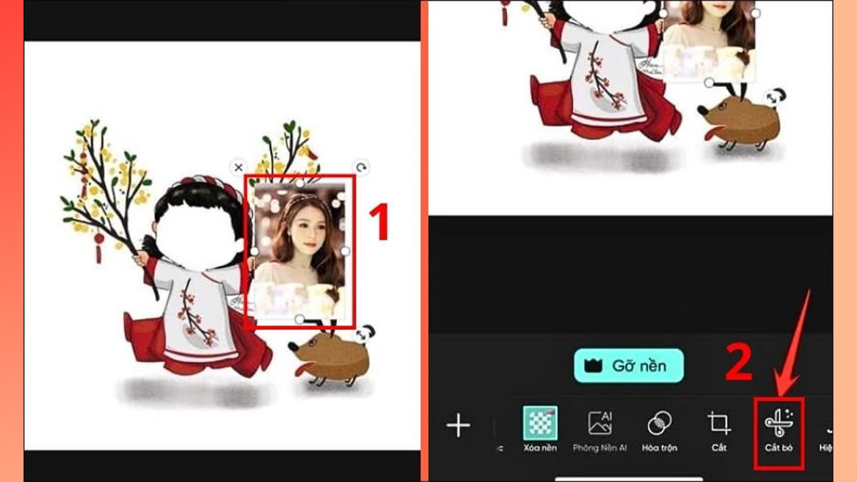 Cách ghép ảnh Tết với App PicsArt bước 3