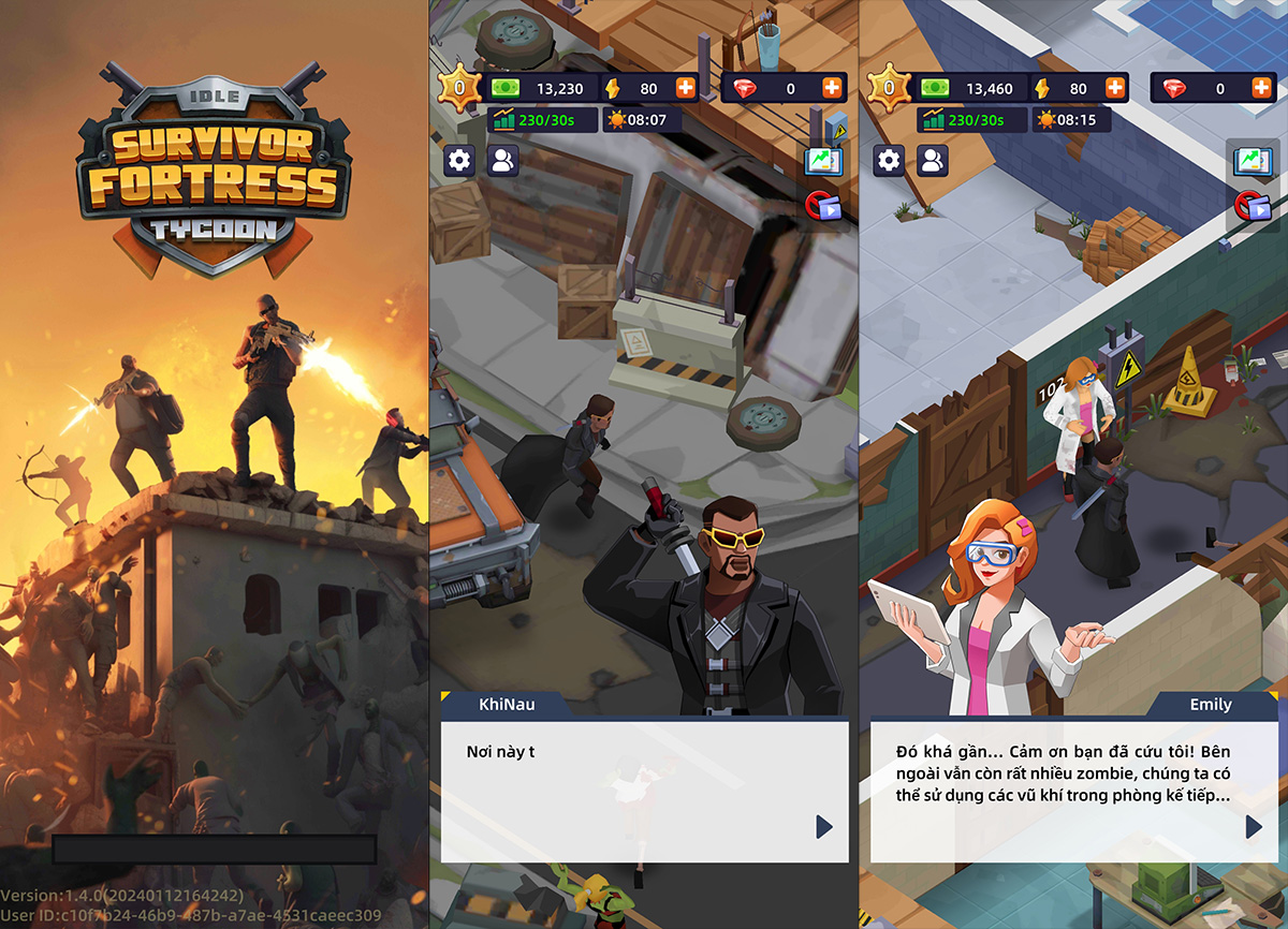 Giới thiệu Idle Survivor Fortress Tycoon - Pháo đài thời tận thế zombie