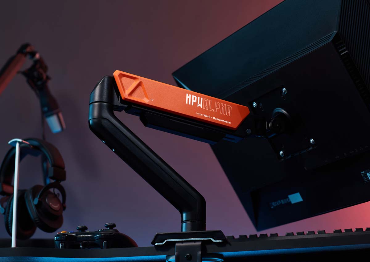 HyperWork Alpha sở hữu 5 khớp nối từ chân đế lên ngàm VESA
