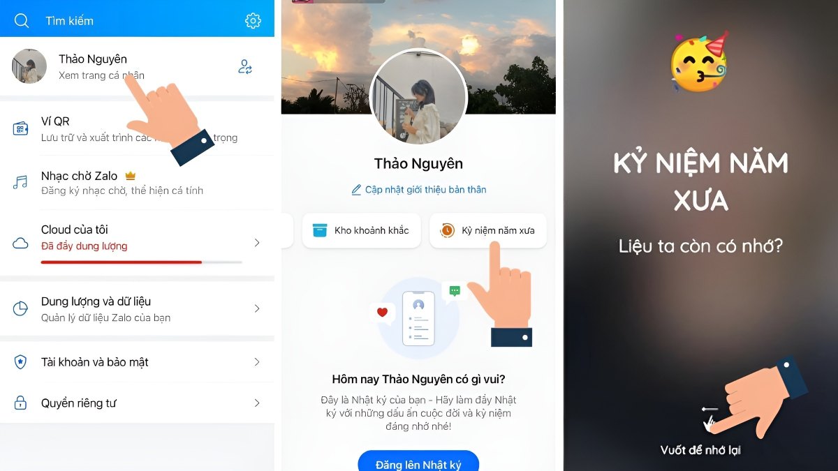 Cách xem lại kỷ niệm trên Zalo
