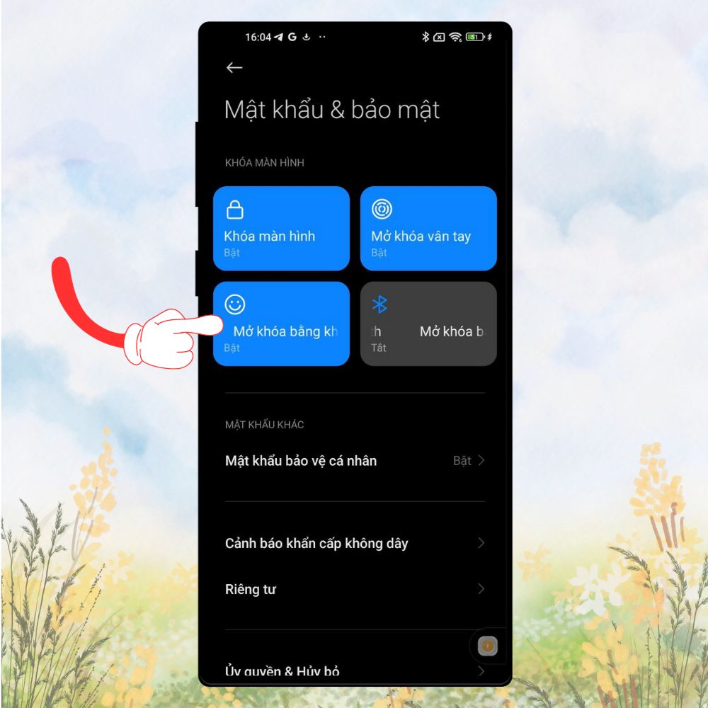 Cách mở khóa khuôn mặt không cần vuốt trên Xiaomi 2