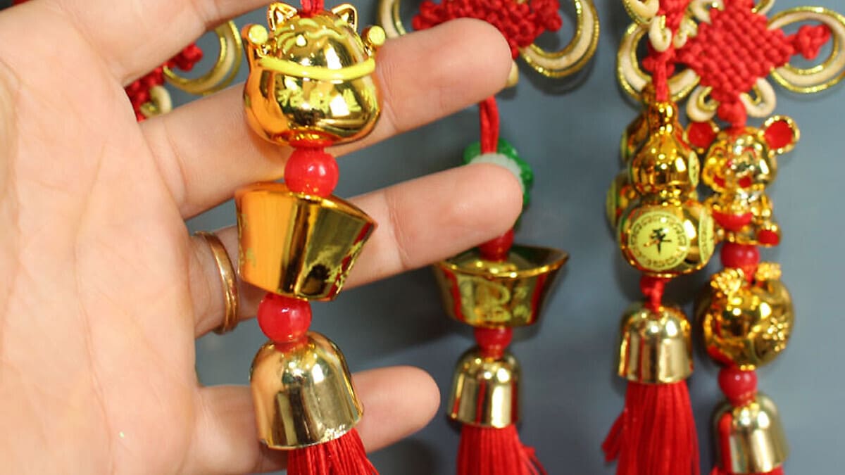 set dây vàng bạc - phụ kiện trang trí giở quà tết