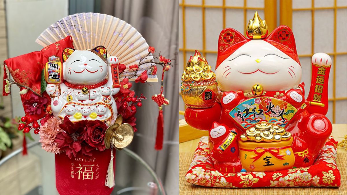 Mèo thần tài - Top mẫu hộp quà Tết cao cấp, sang trọng